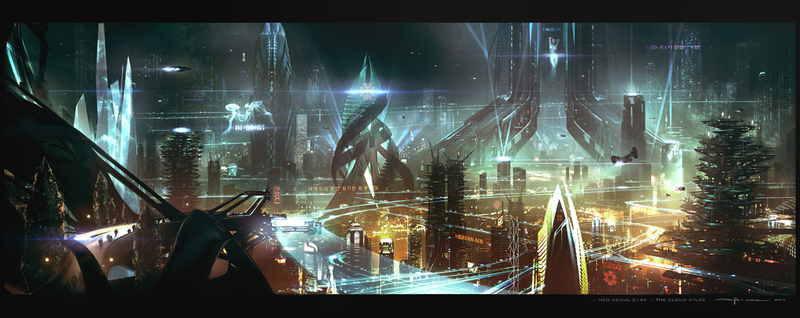 Illustration for article titled An Exclusive Look at the Stunning Concept Art Behind Cloud Atlas' Future Seoul